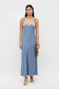 RIXO Rosamarie Dress in Stone Blue