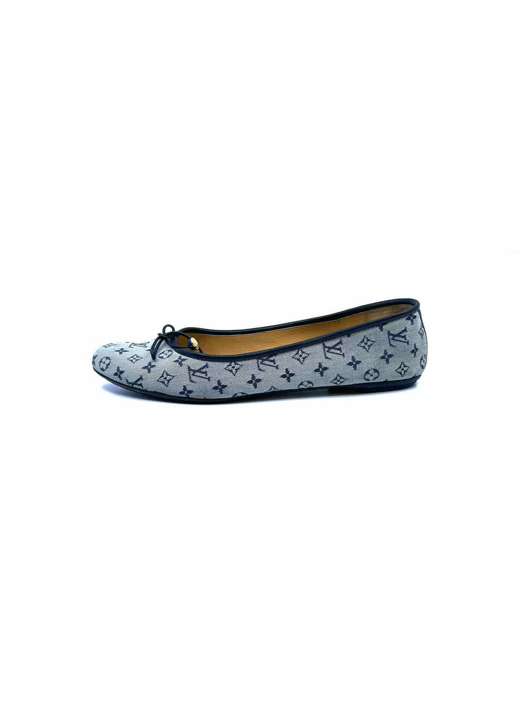 LOUIS VUITTON Size 10 Grey Flats