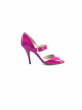JIMMY CHOO Size 6.5 Hot Pink Patent Leather Sandals