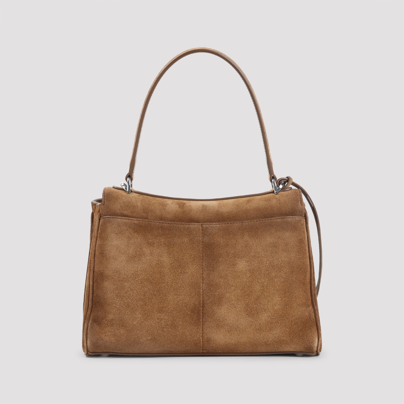 Camel Suede Leather Rodeo Top Handle S Handbag