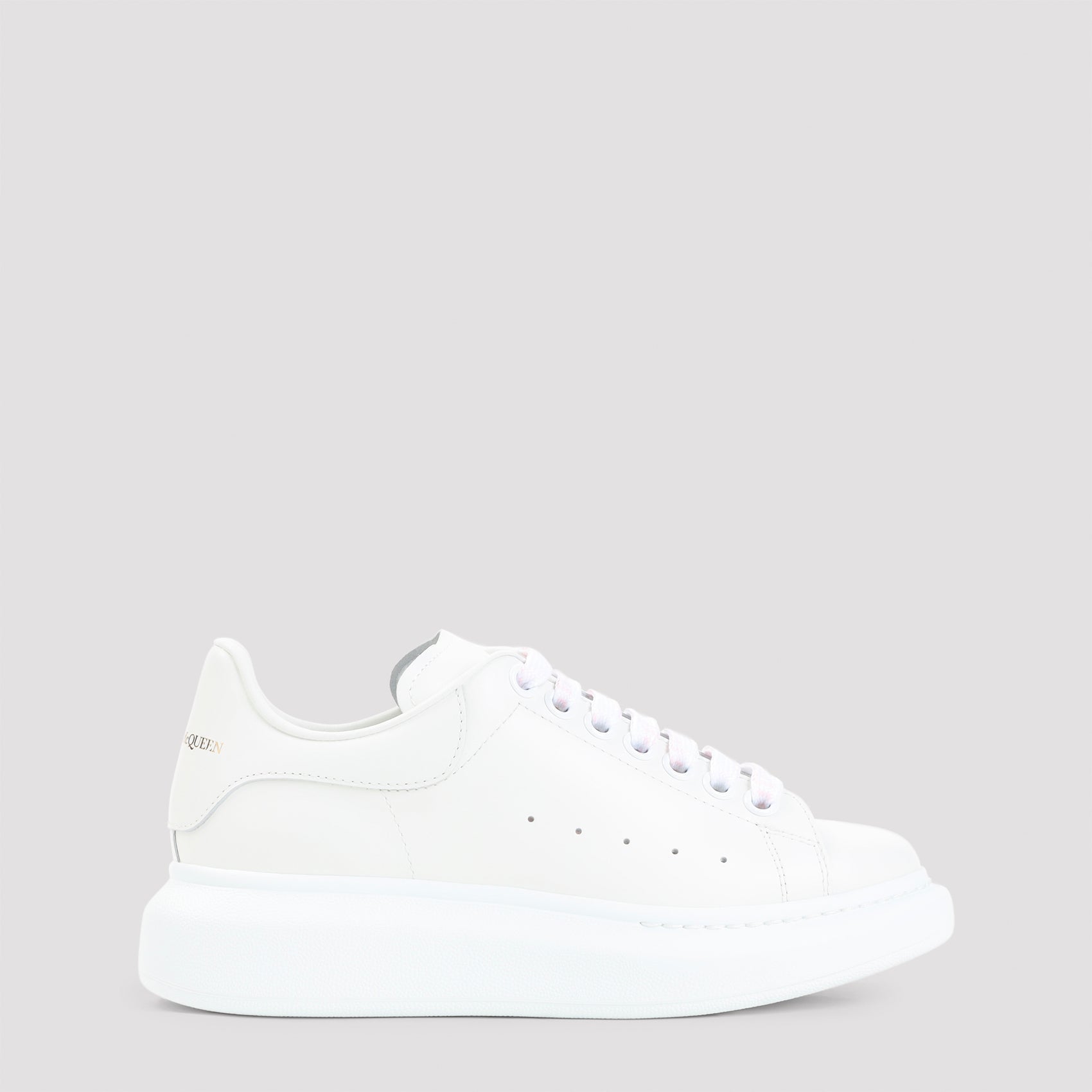 White Oversized Calf Leather Sneakers