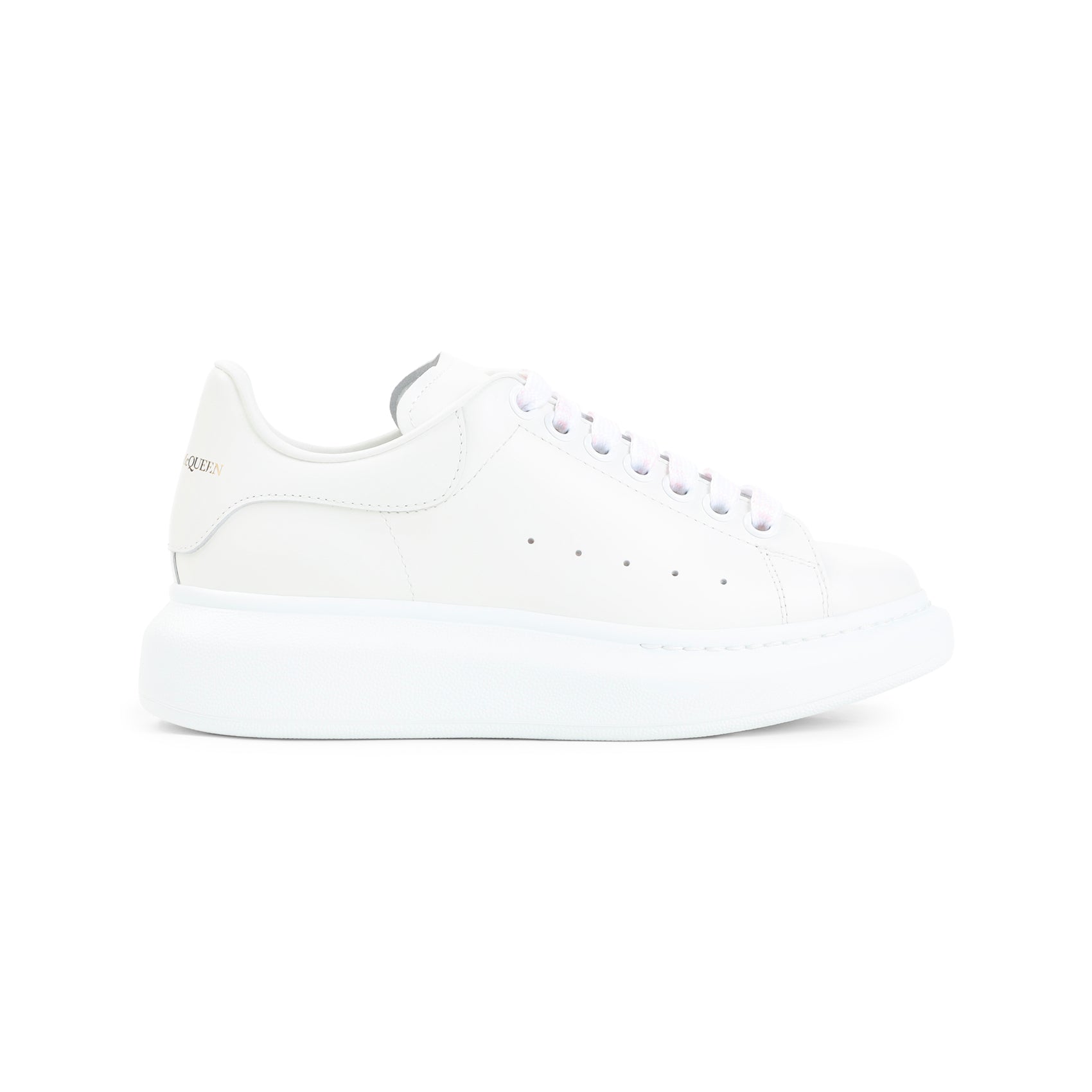 White Oversized Calf Leather Sneakers