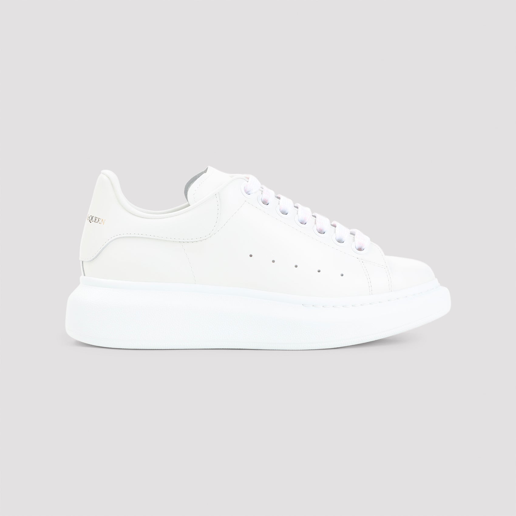 White Oversized Calf Leather Sneakers
