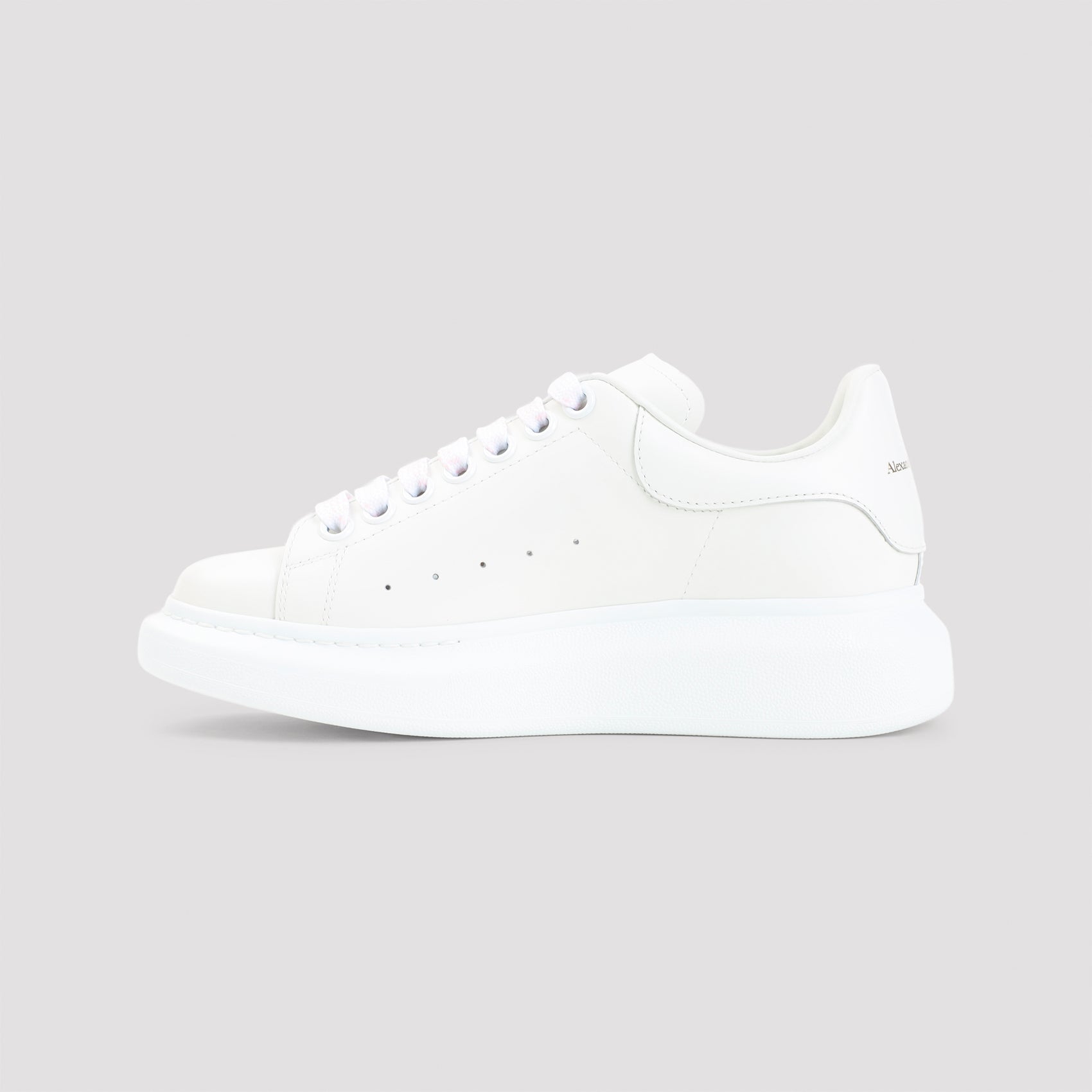 White Oversized Calf Leather Sneakers