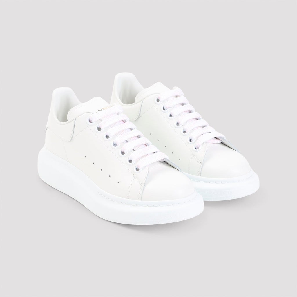 White Oversized Calf Leather Sneakers