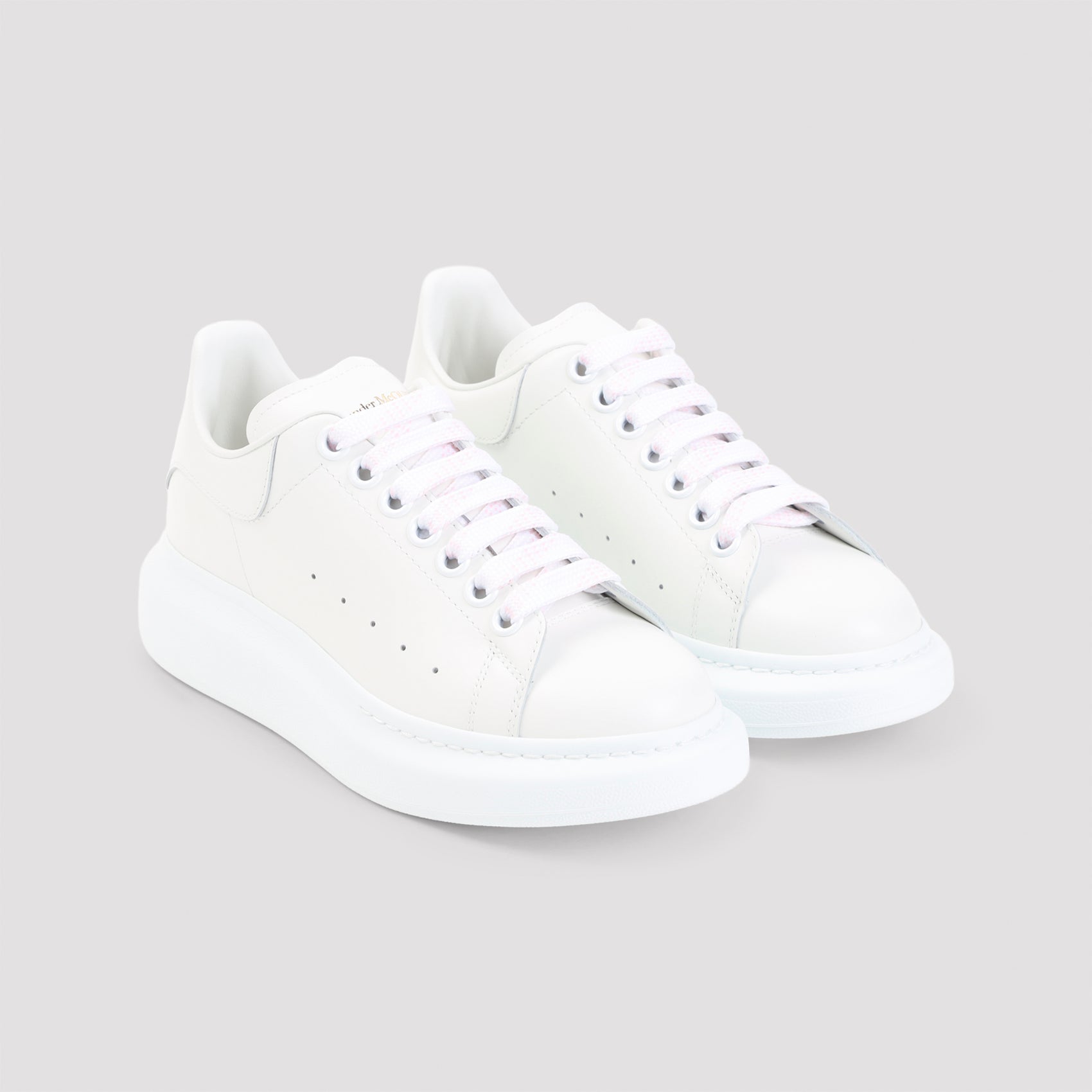 White Oversized Calf Leather Sneakers