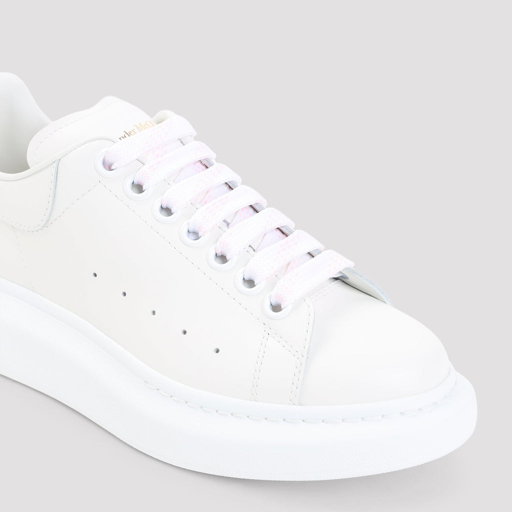 White Oversized Calf Leather Sneakers
