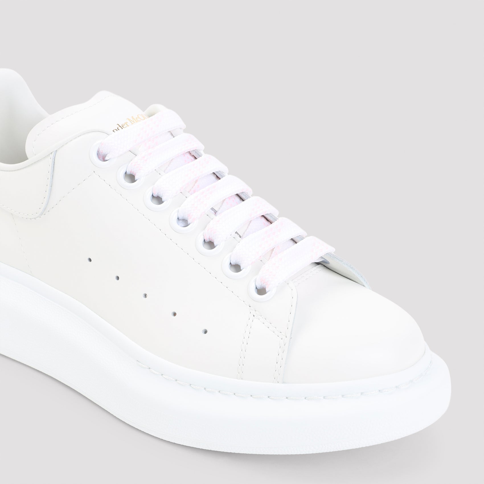 White Oversized Calf Leather Sneakers