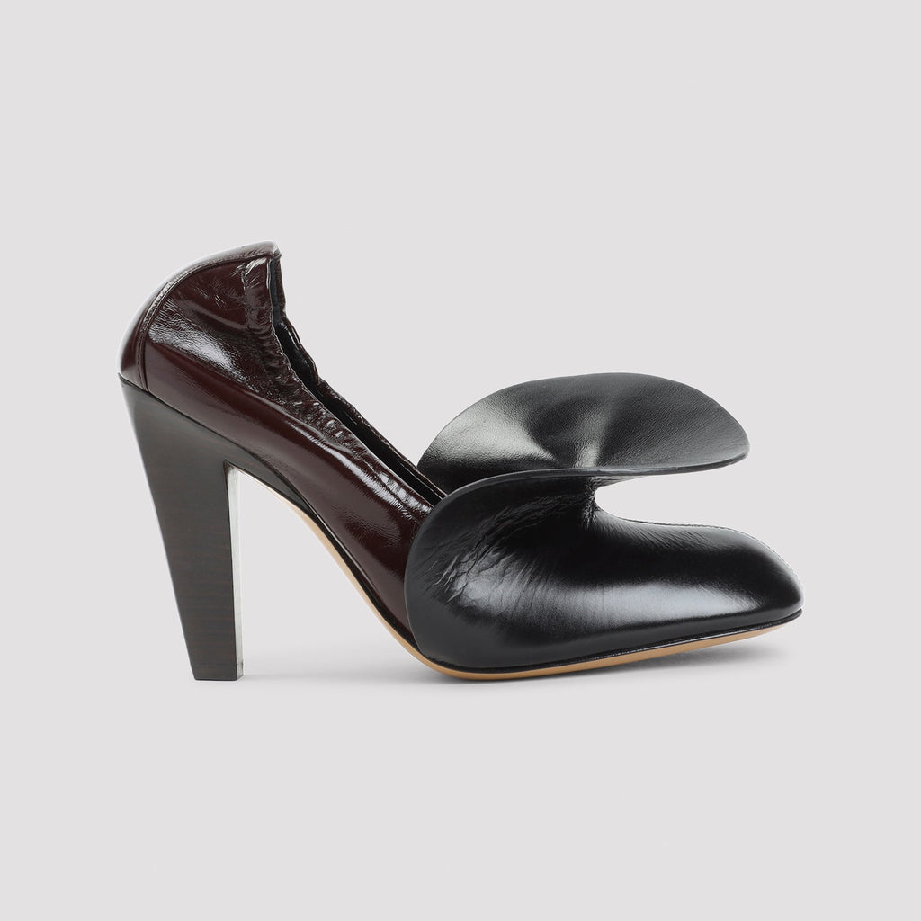Black Oxblood Calf Leather Stopper 100 Pump
