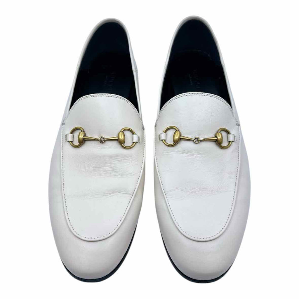 GUCCI Size 10 Cream Loafers