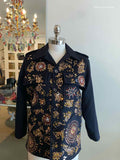 LIBERTINE Size XS Black Cashmere Blend Floral Jacket