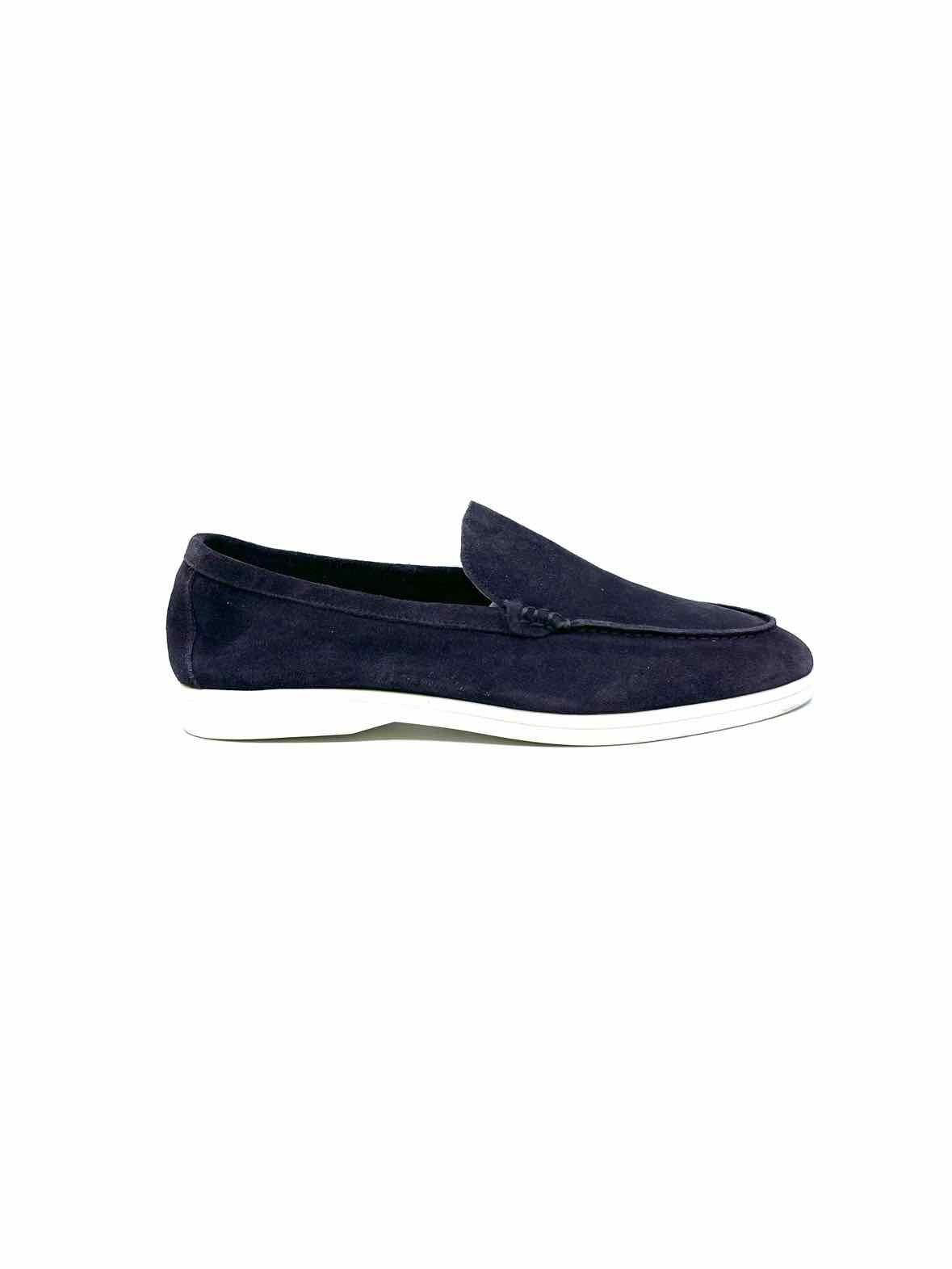 LORO PIANA Summer Walk Size 44 Grey Suede Solid Loafers