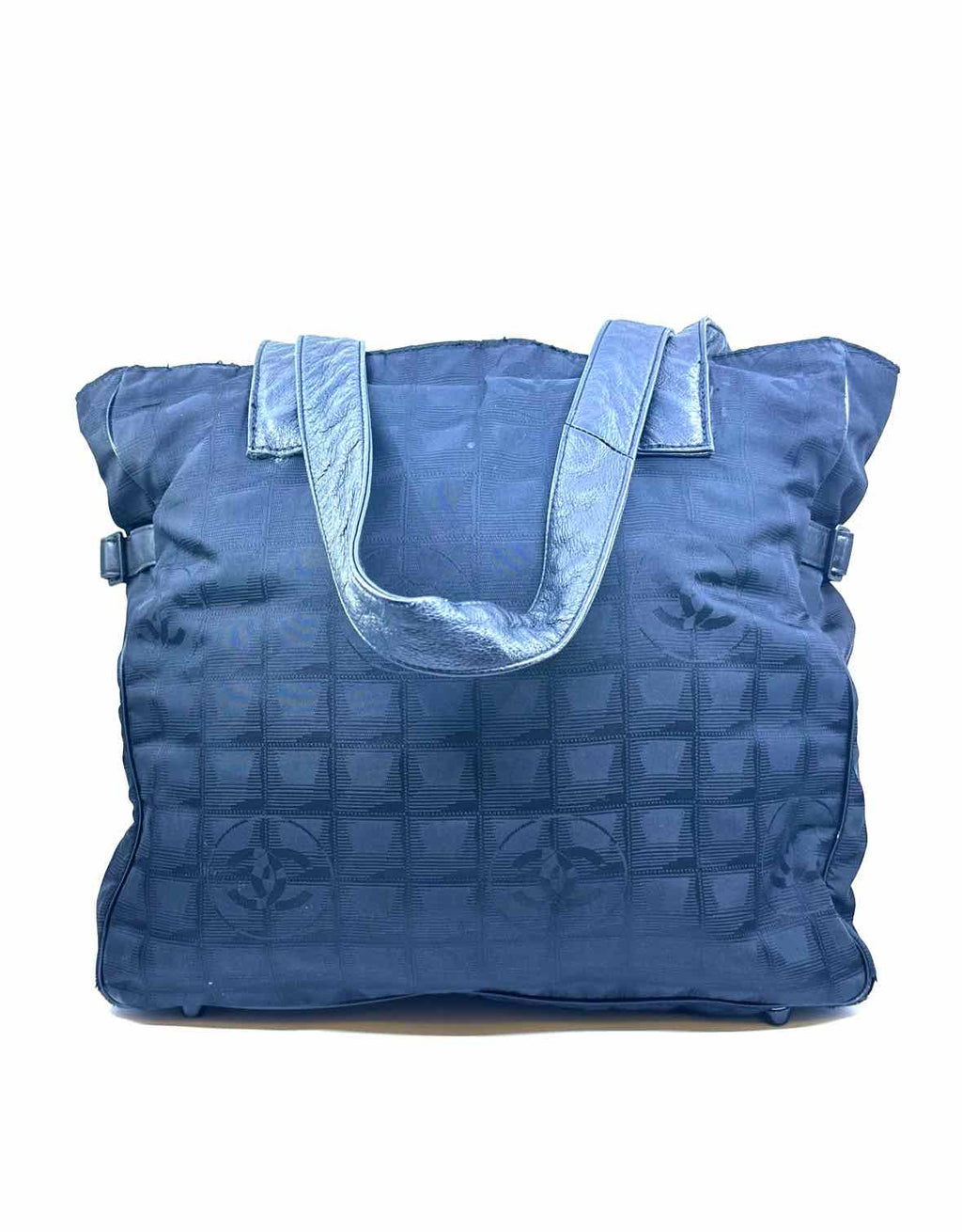 CHANEL Black Canvas Monogram Handbag