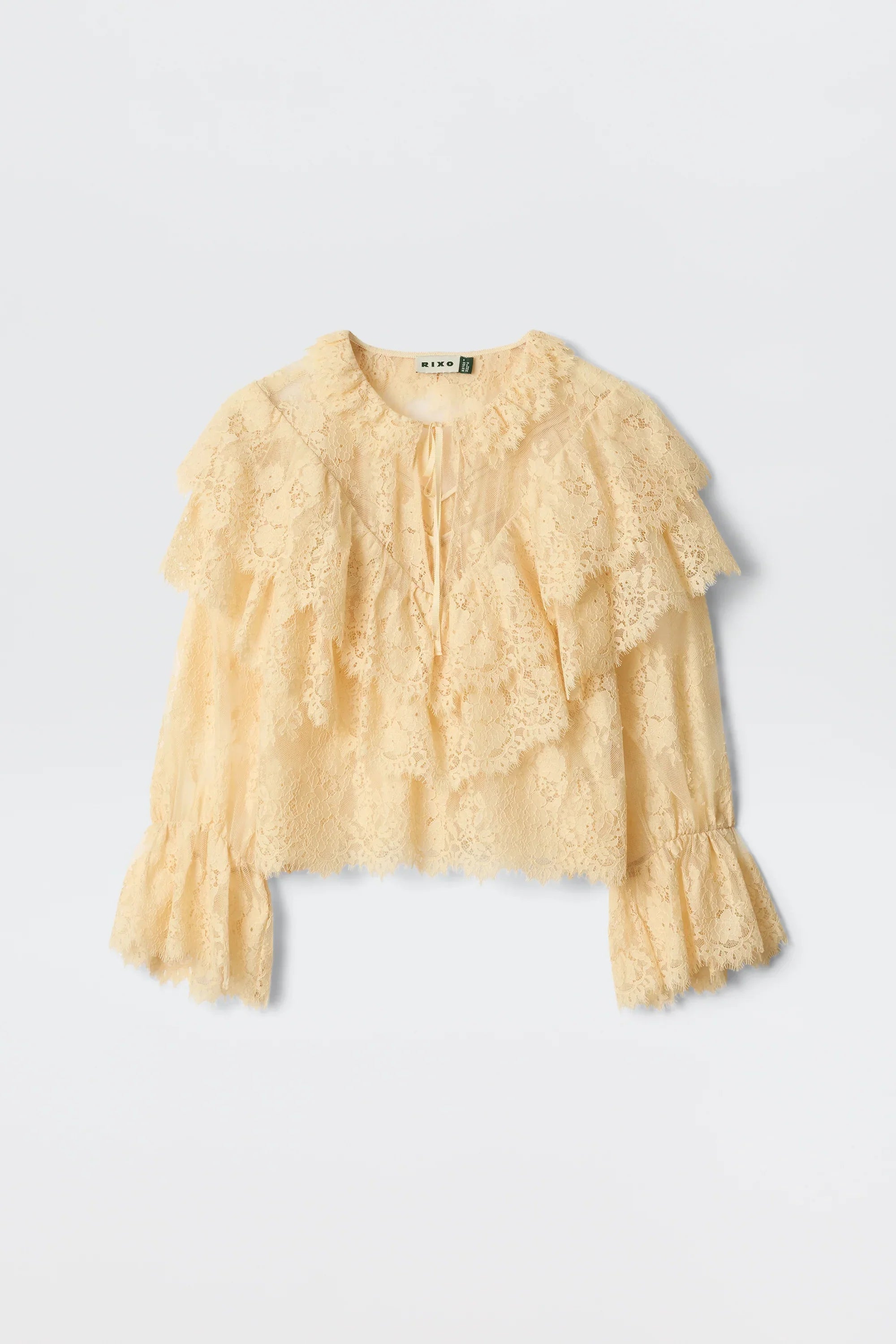 RIXO Faryn Top in Vintage Cream