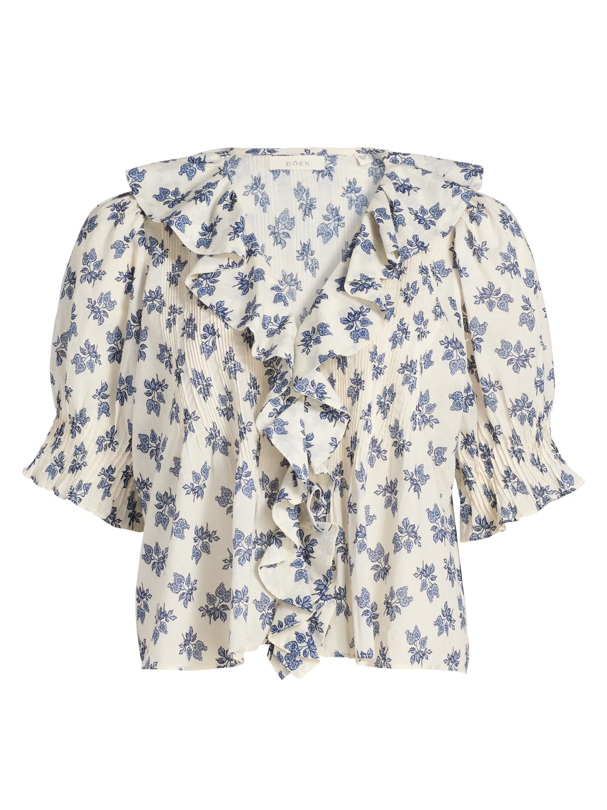 DÔEN Henri Top in Creme Pomegranate Bloom