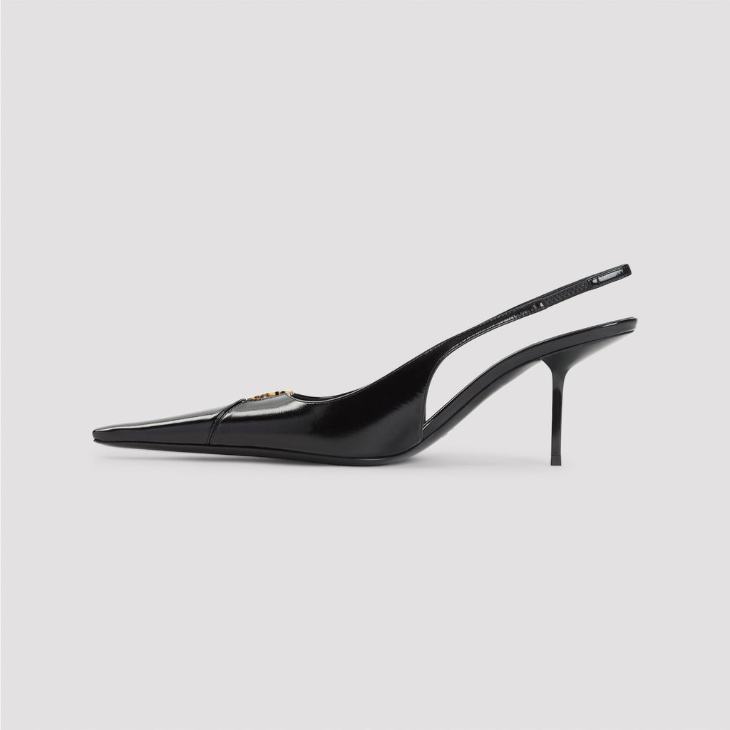 Black Babylone 75 Calf Leather Pumps