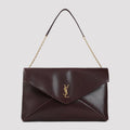 Burgundy Envelope Calf Leather Pouch