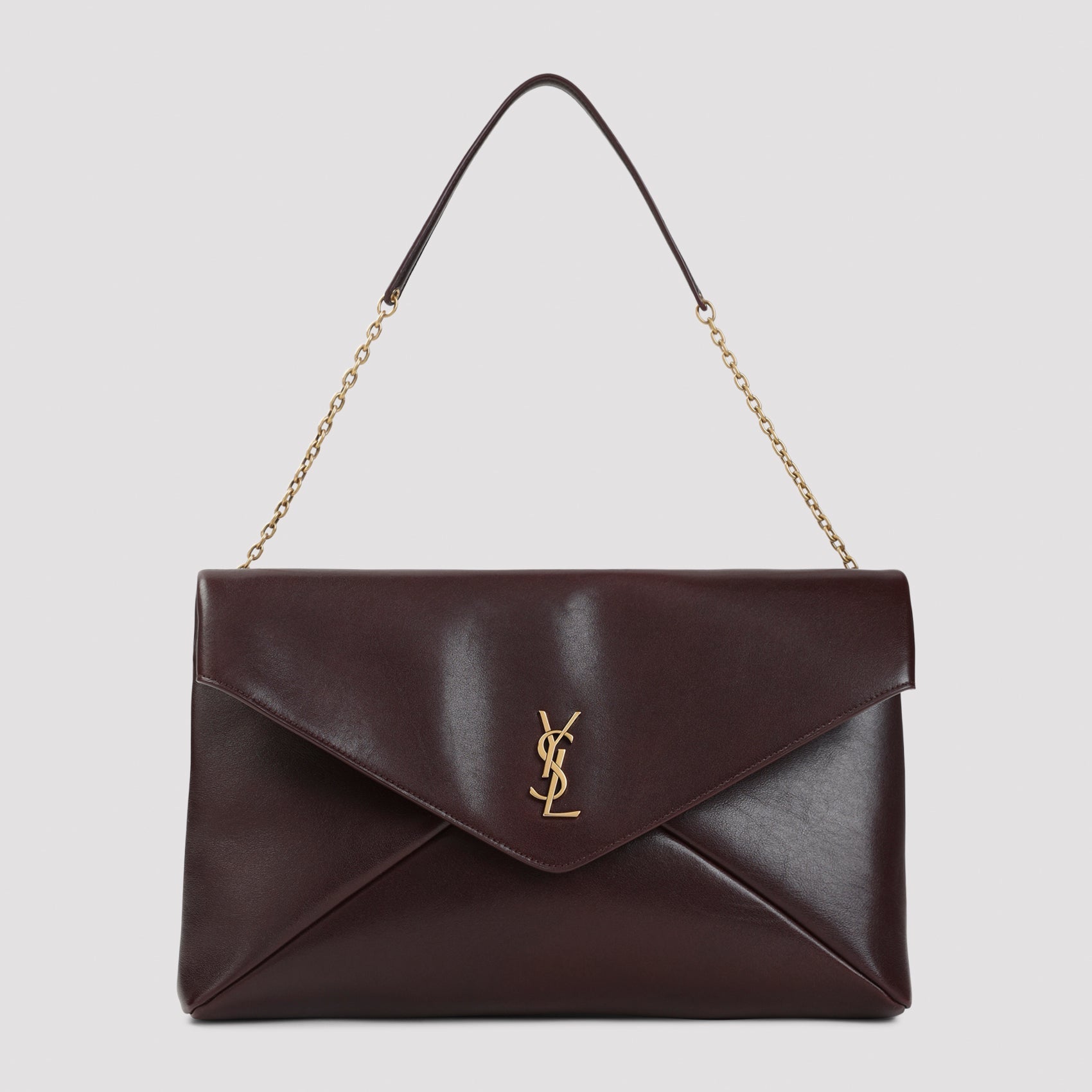Burgundy Envelope Calf Leather Pouch