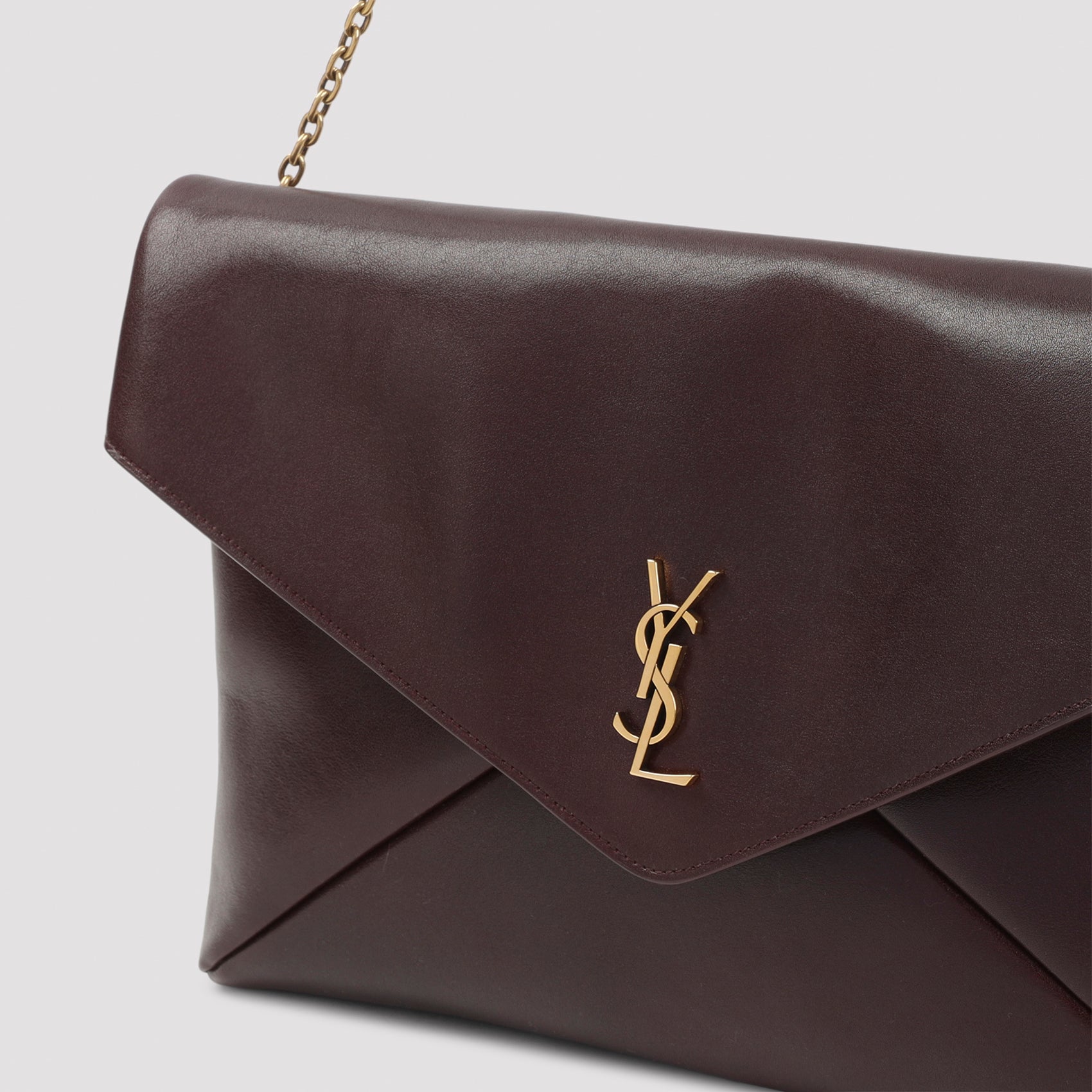 Burgundy Envelope Calf Leather Pouch