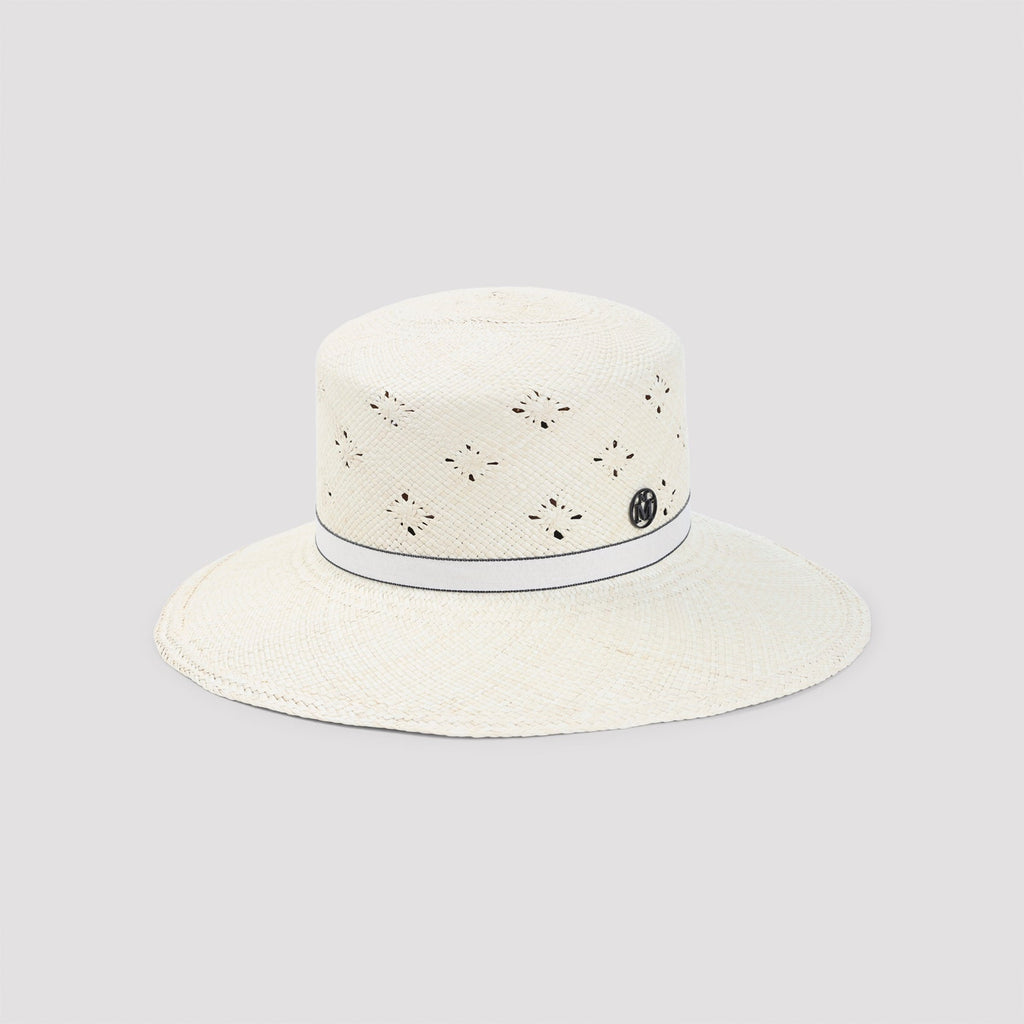 Natural White Brisa Ludi Plumethis Hat
