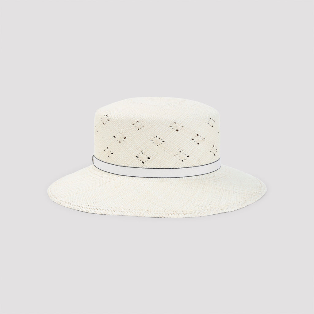 Natural White Brisa Ludi Plumethis Hat