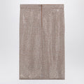 Midi Skirt With Silver Rhinestones