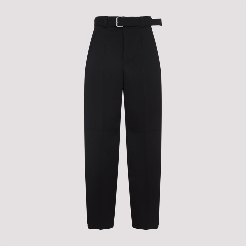 Wool Belted Trousers