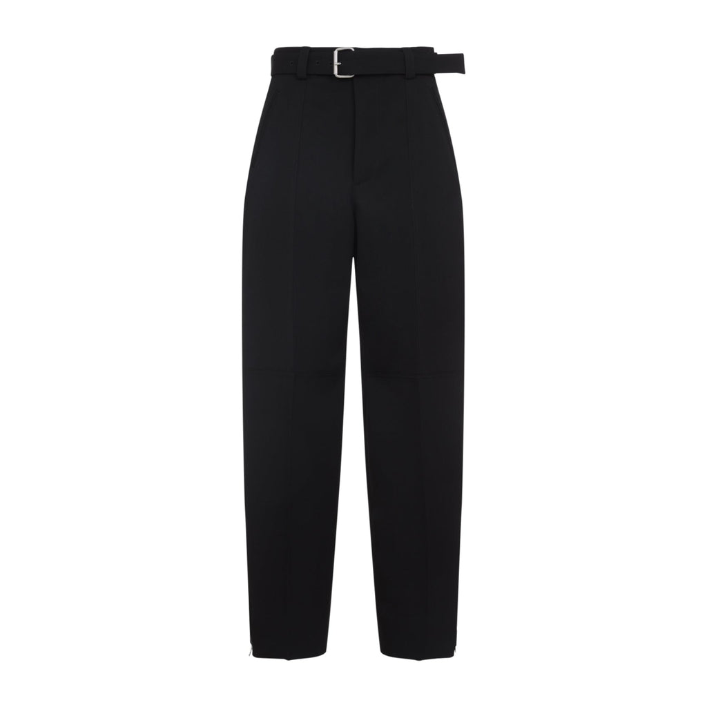 Wool Belted Trousers
