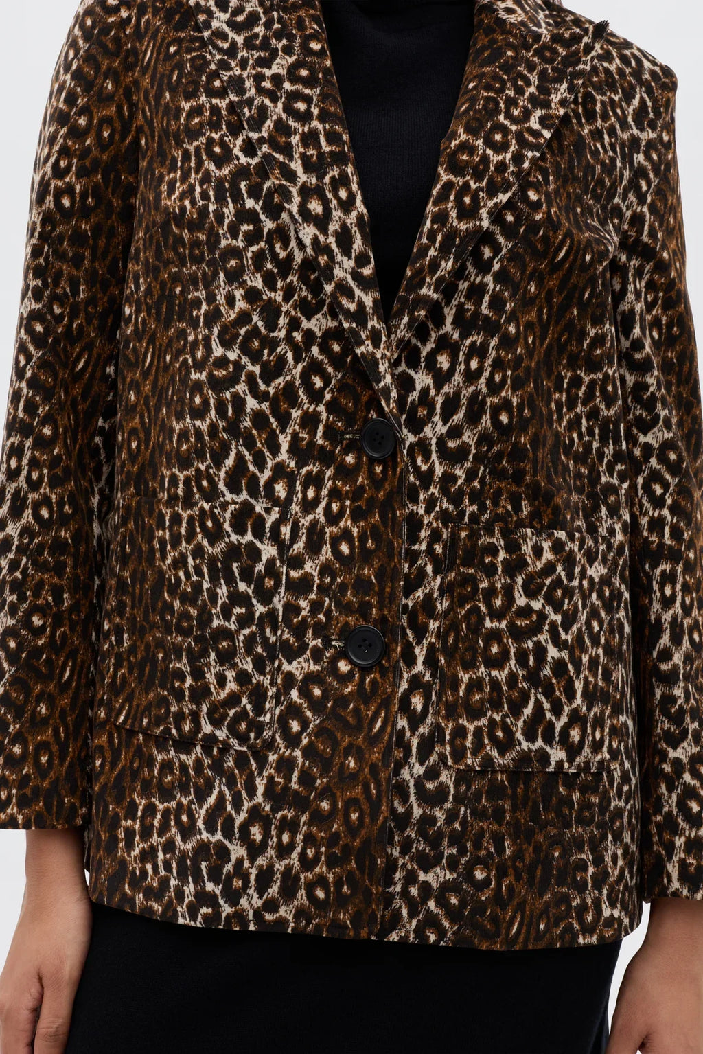 RIXO Xander Jacket in Lyra Leo Black