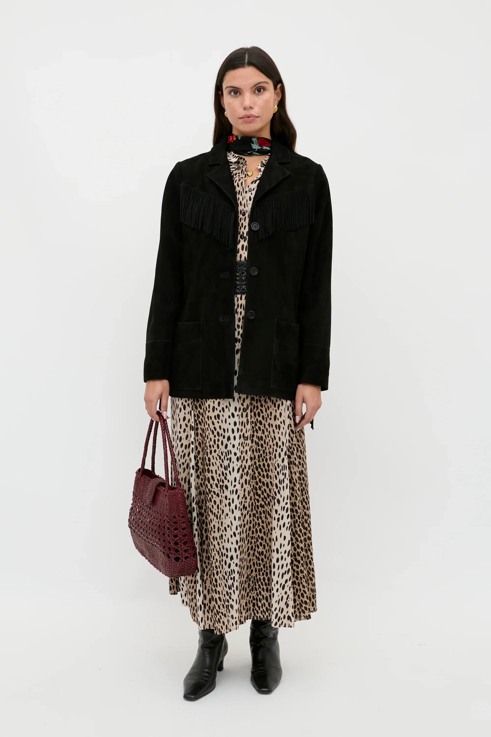 RIXO Teagan Jacket in Black