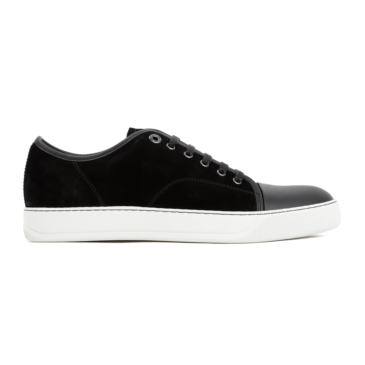 Suede And Nappa Captoe Low To Sneakers