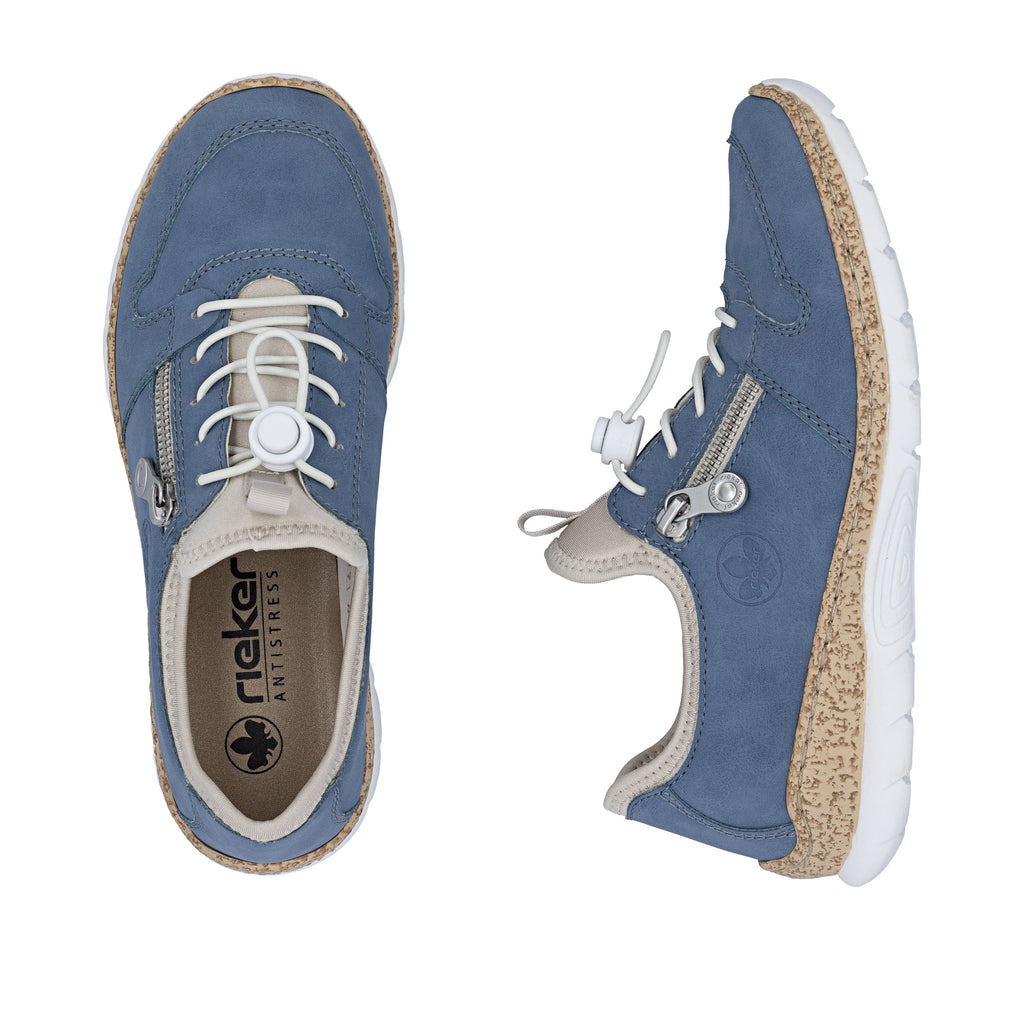 Rieker Womens Fashion Slip On Trainers | Blue