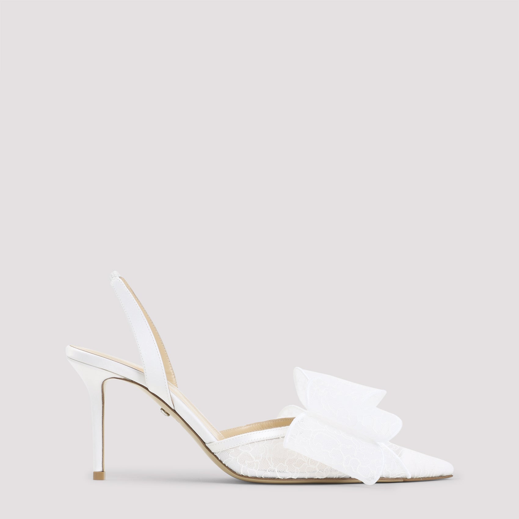 Le Cadeau White Lace Slingback