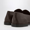Dark brown leather loafer
