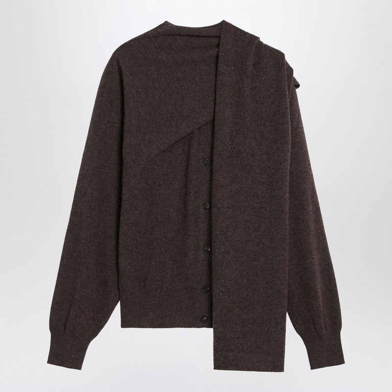 Clay mélange cashmere cardigan