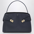 Navy and brown leather Hug Soft L handbag