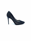 JIMMY CHOO Size 7.5 Black Mesh Solid Pumps