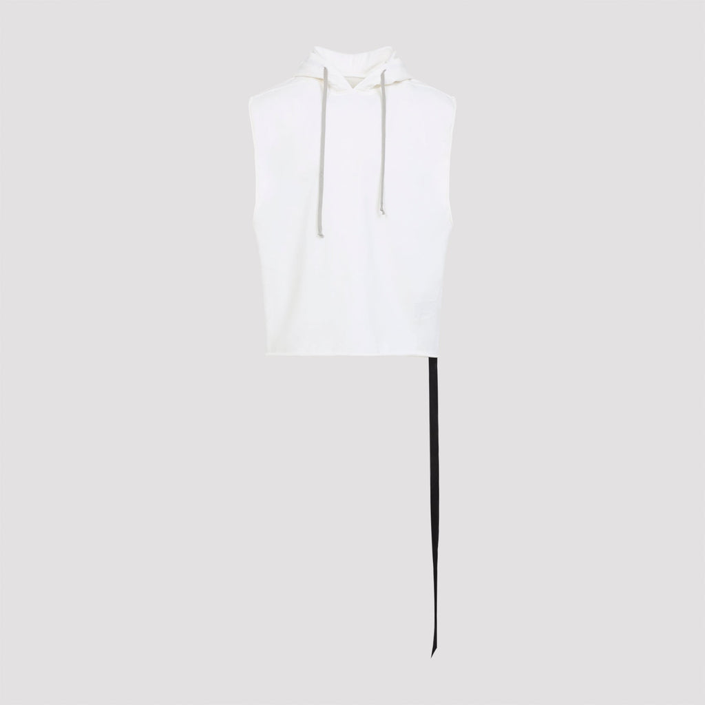 Milk White Cotton Hooded Tunic