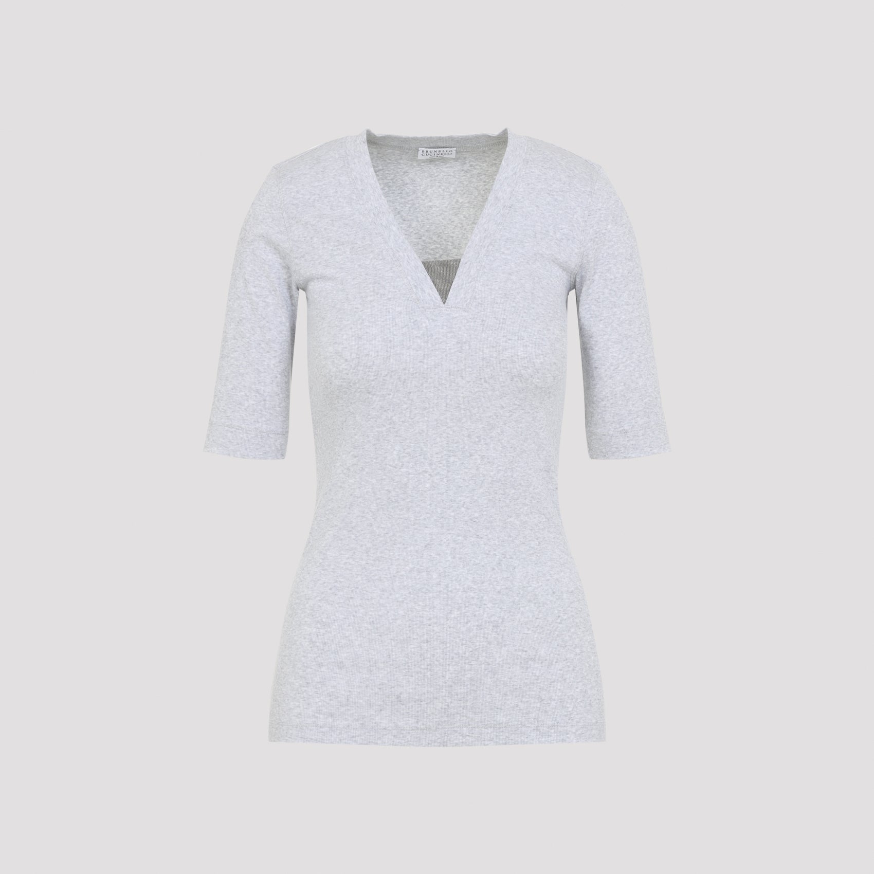 V-Neck Ribbed T-Shirt