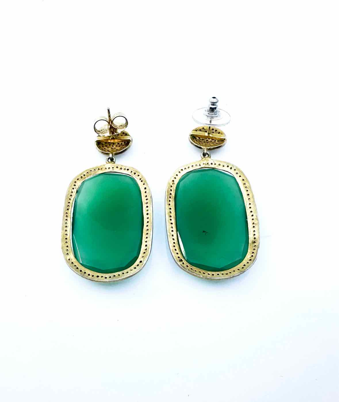 14K Chalcedony Pierced Earrings