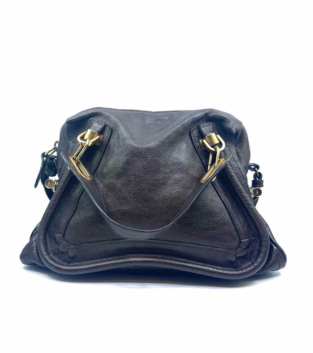 CHLOE Paraty Brown Leather Solid Handbag