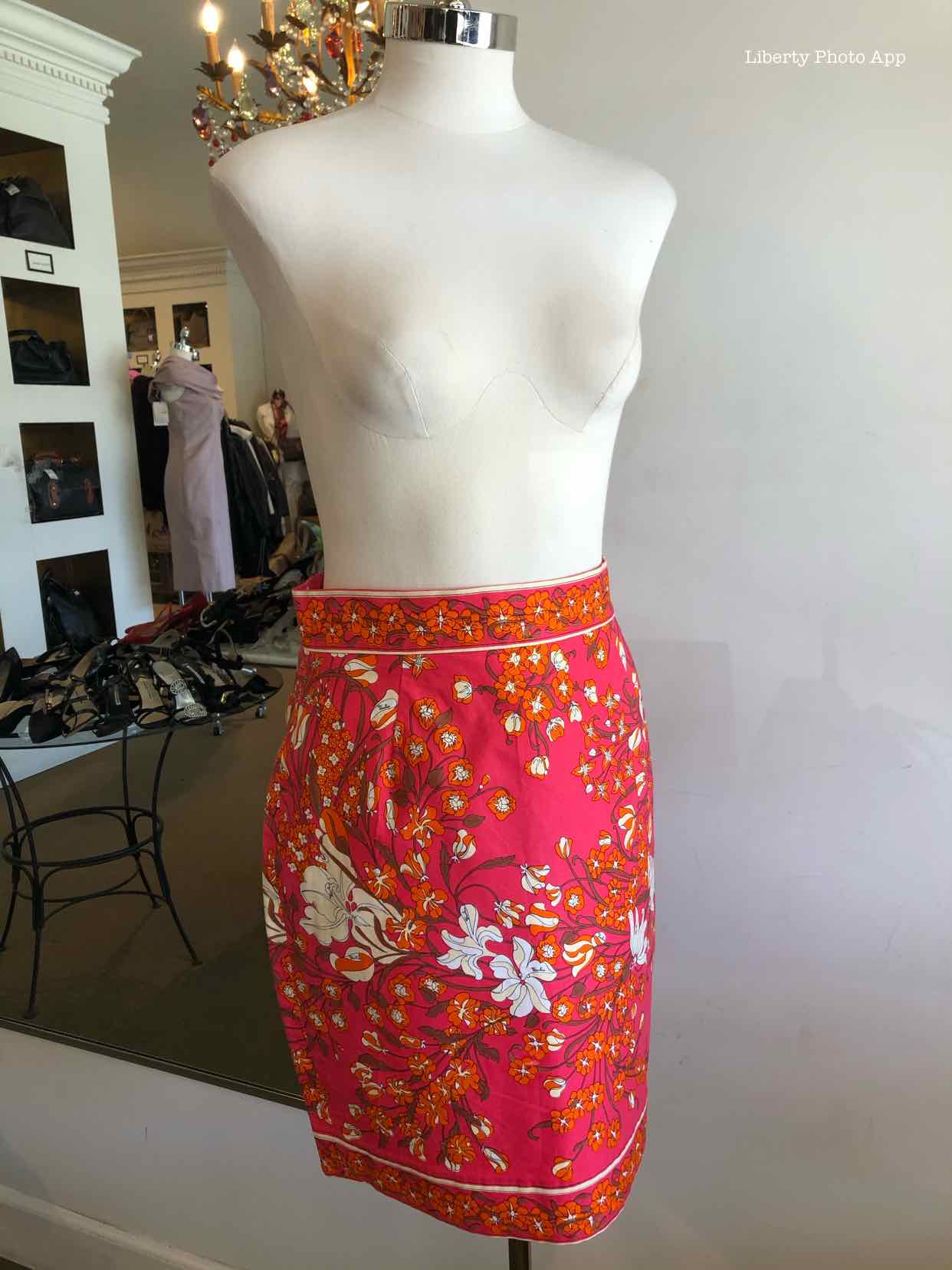 EMILIO PUCCI Hot Pink Floral Skirt | 10