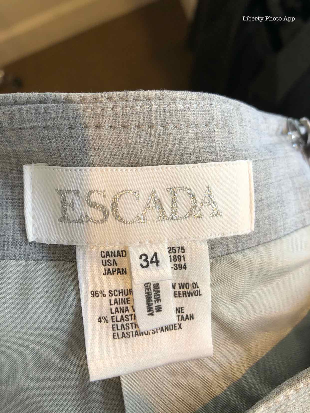 ESCADA Silver Button Up Skirt Suit | 4