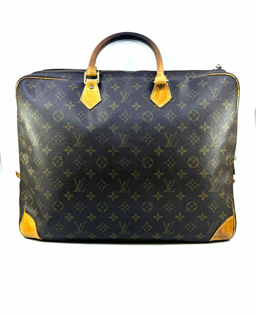 LOUIS VUITTON BROWN & BEIGE Coated canvas Monogram Briefcase