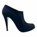 CHRISTIAN LOUBOUTIN Size 9.5 Black Suede Ankle Boot