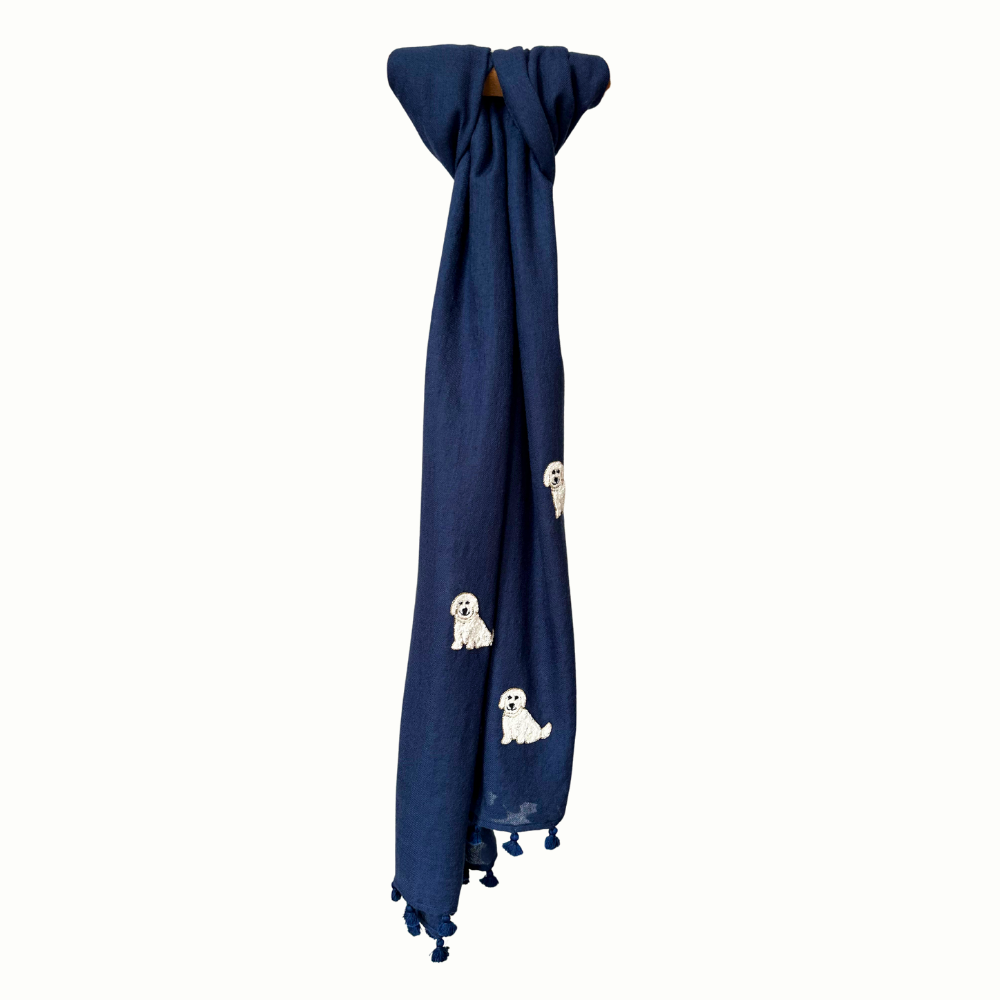 Citrus Navy Dog Scarf