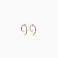 DeMarson Mini Luna Two Tone Earrings