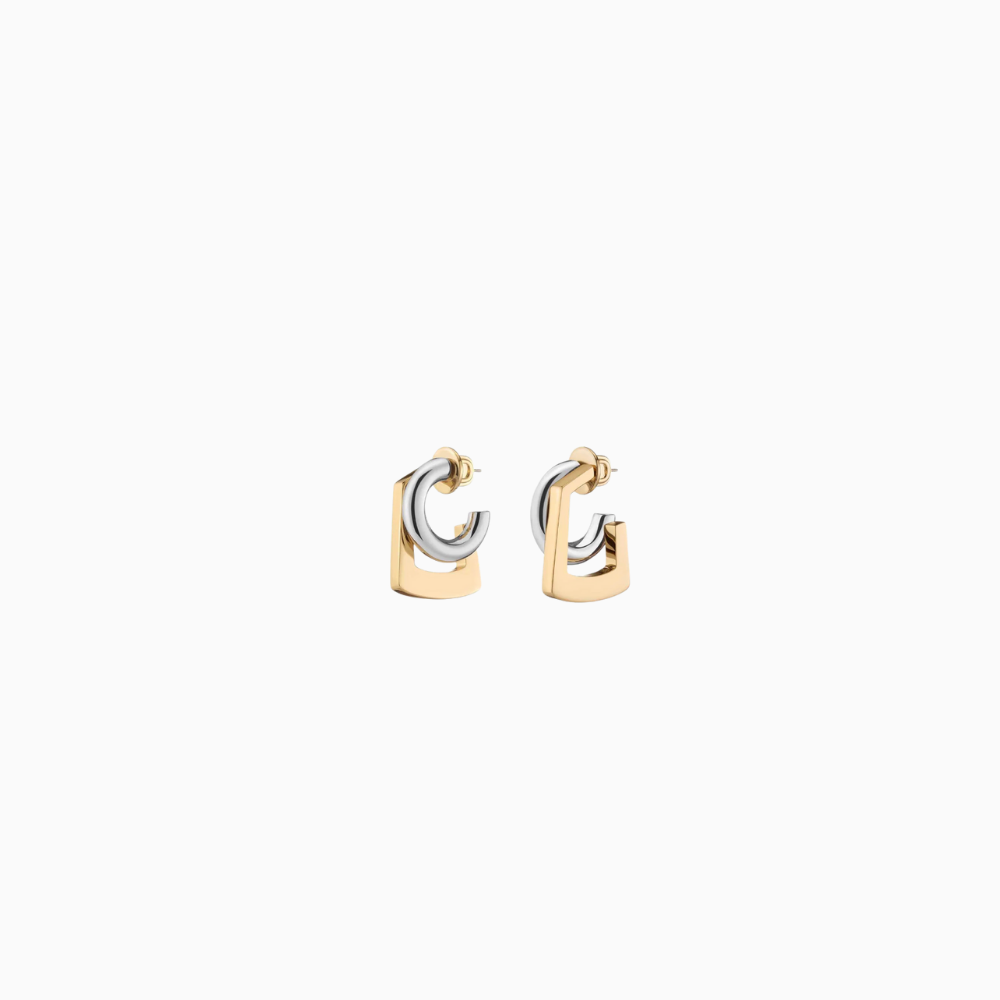 DeMarson Tina Mini Two-Tone Earrings