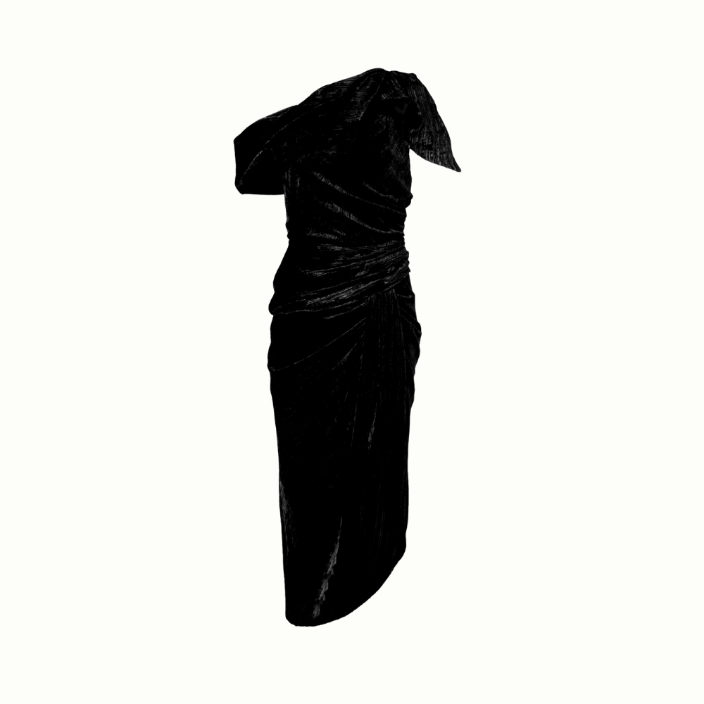 Isabel Marant Cyane Dress - Black Zebra Devorè