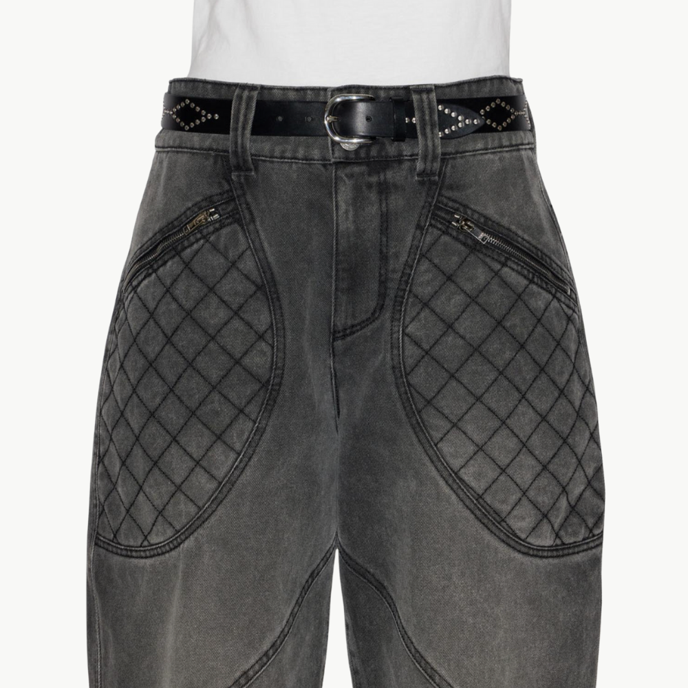Isabel Marant Liliana Studded Belt - Black/Silver